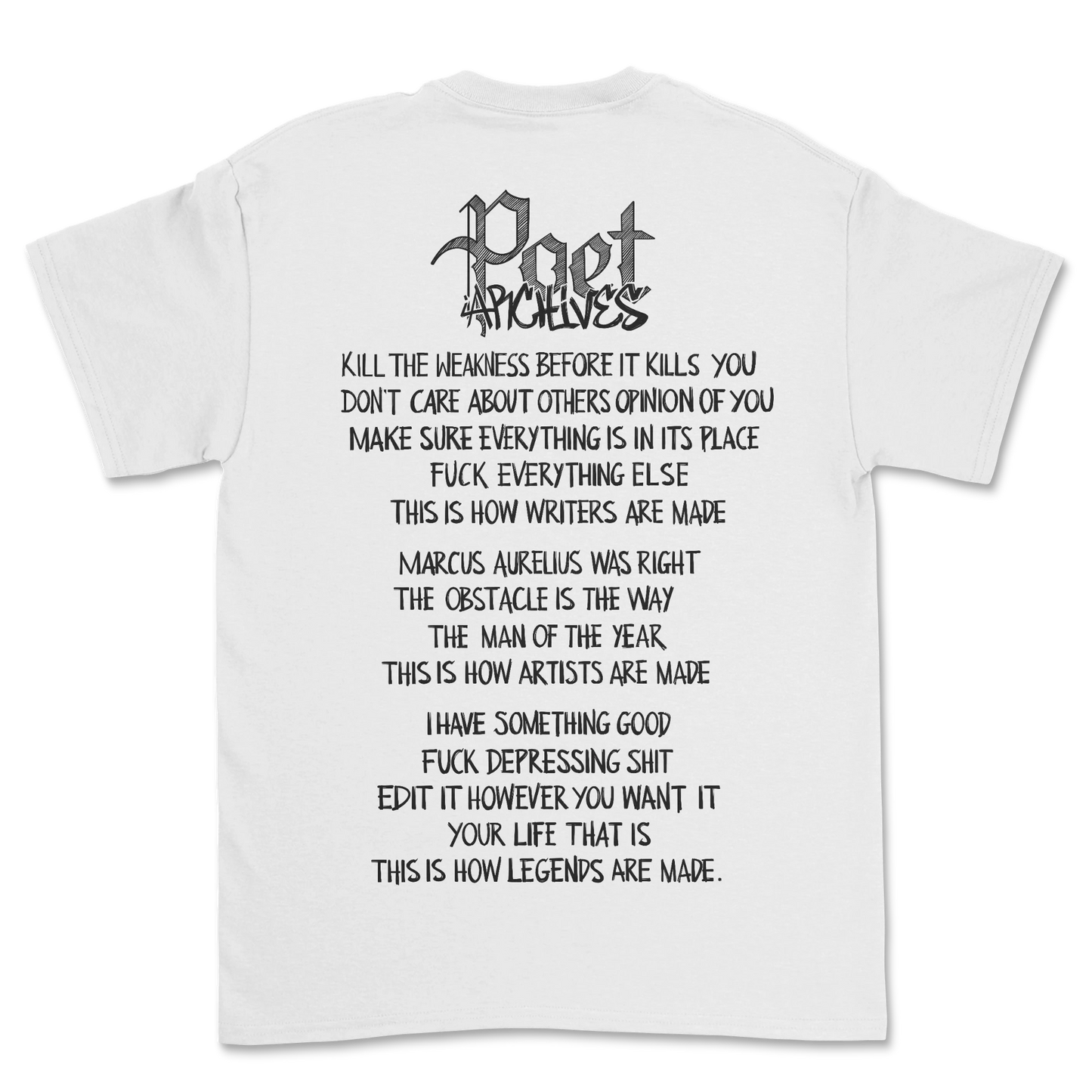 POEM BACK PRINT T-SHIRT