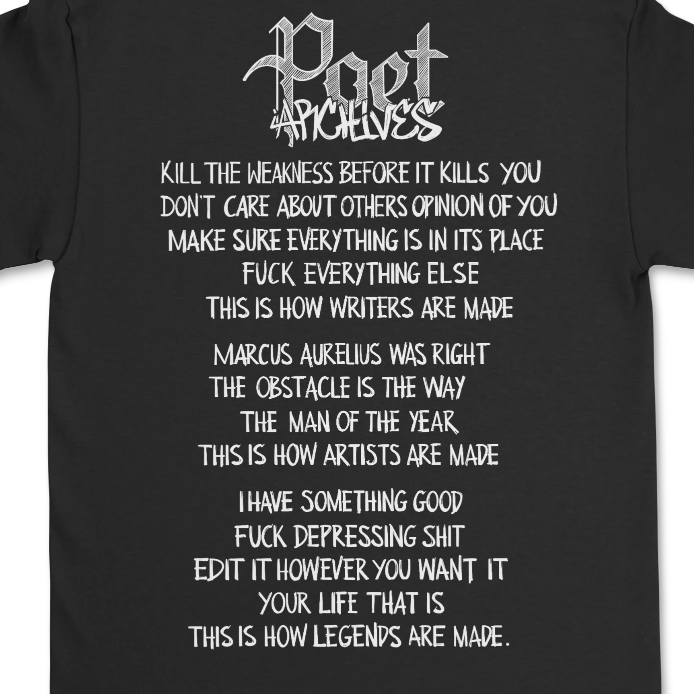 POEM BACK PRINT T-SHIRT