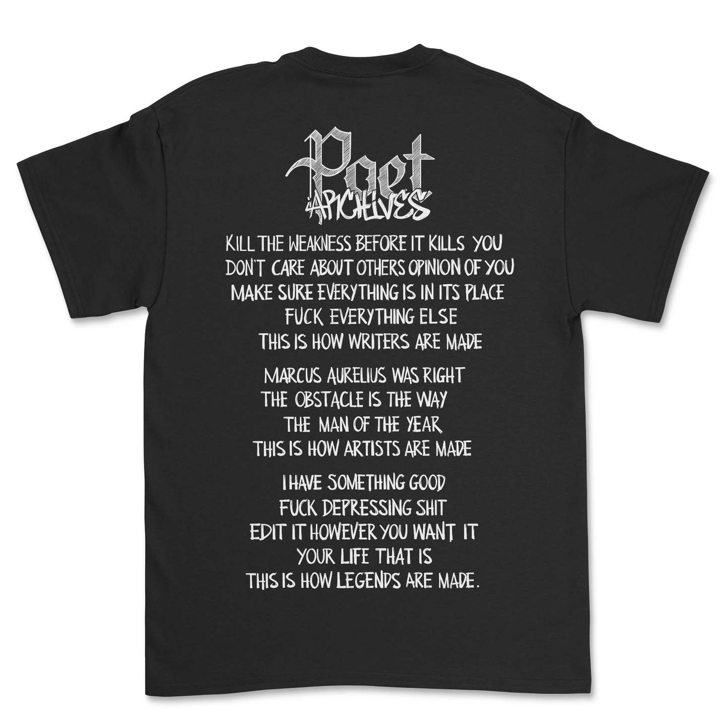 POEM BACK PRINT T-SHIRT