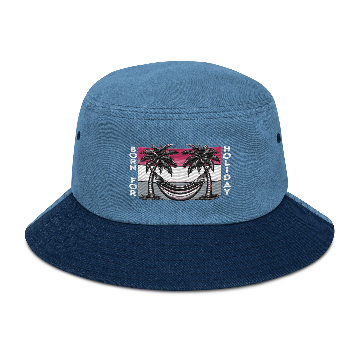 BORN FOR HOLIDAY DENIM BUCKET HAT