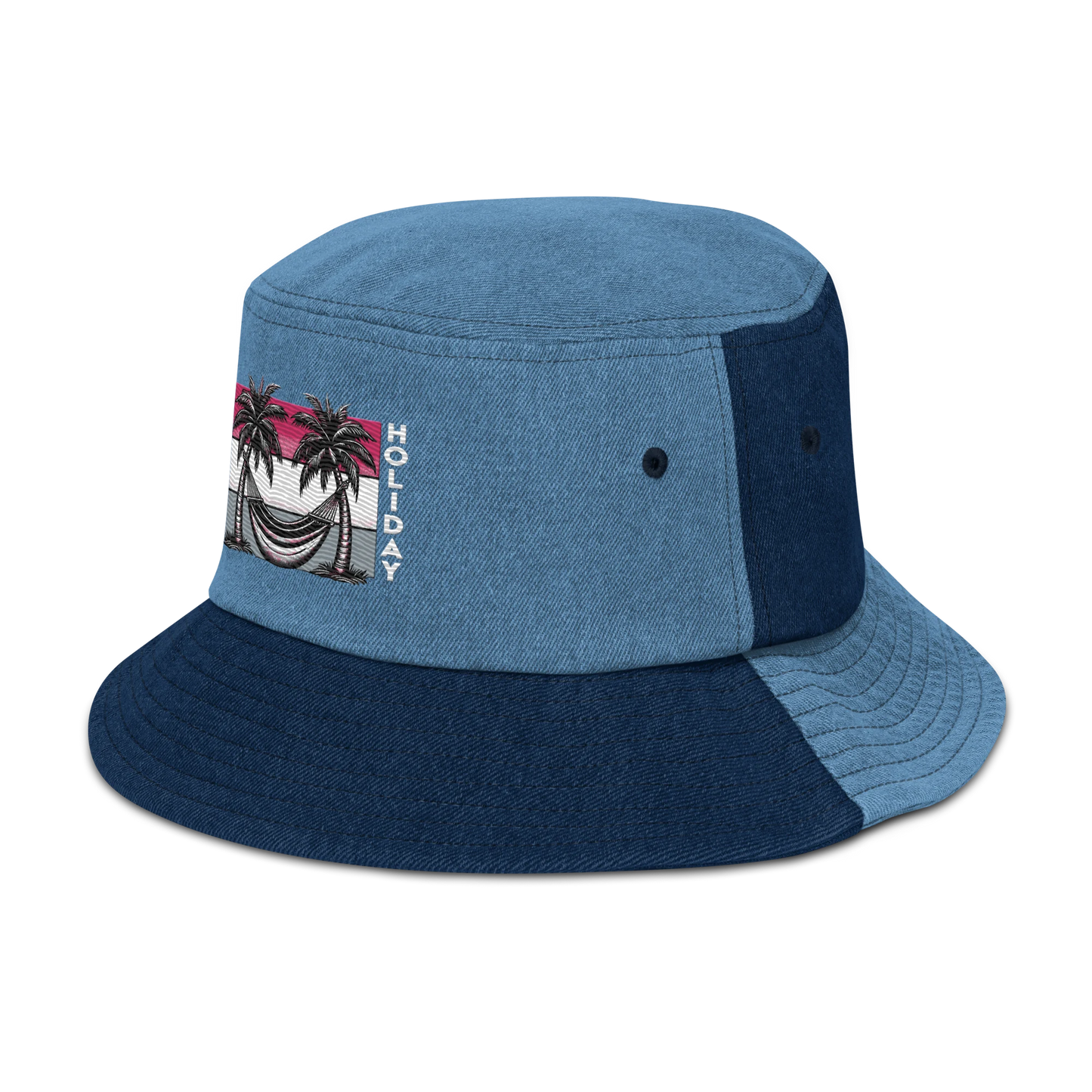 BORN FOR HOLIDAY DENIM BUCKET HAT